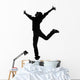 Silhouette Male Dancer White Wall Decal