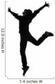 Silhouette Male Dancer White Wall Decal