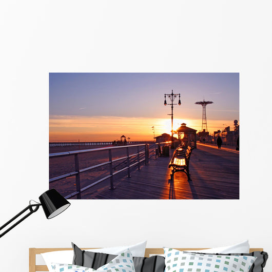 Coney Island Sunset Wall Decal