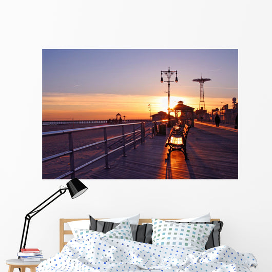 Coney Island Sunset Wall Decal