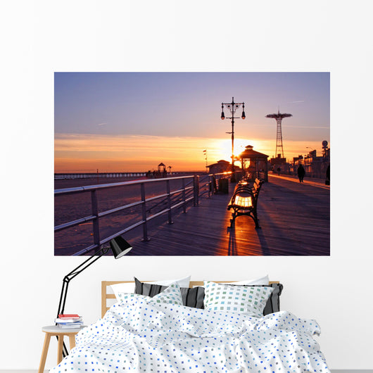 Coney Island Sunset Wall Decal