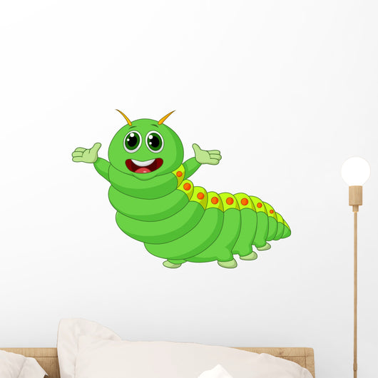 Cute Caterpillar Cartoon Wall Decal Design 2