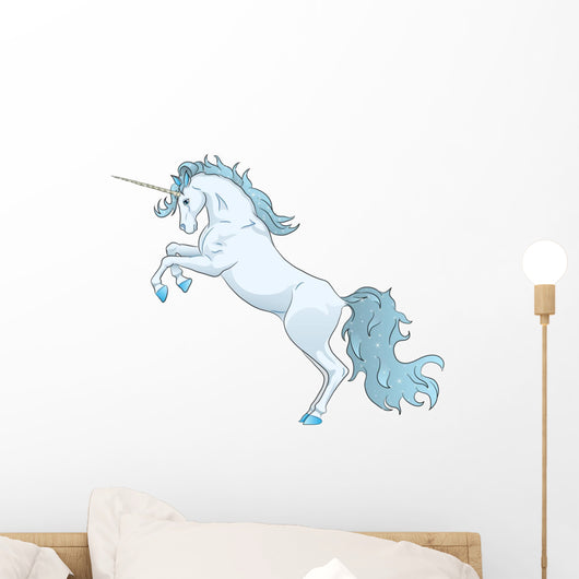 Blue Unicorn Wall Decal