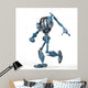 Blue Mega Robot Running Wall Decal