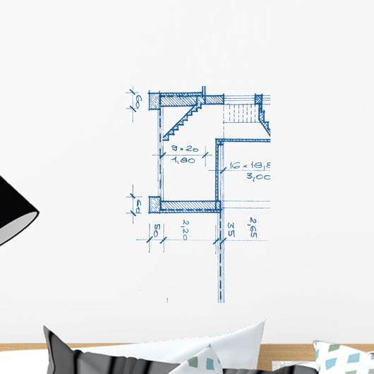 Part Architectural Project Wall Decal Design 1