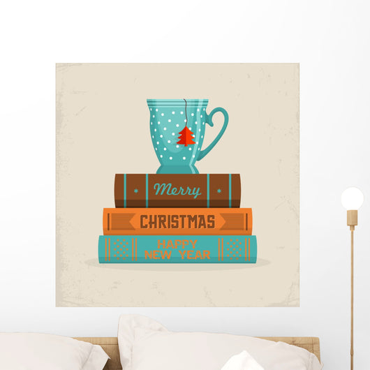 Merry Christmas Greeting Card Wall Decal
