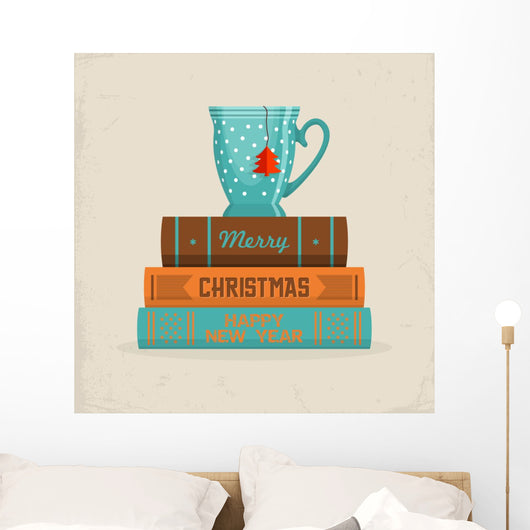 Merry Christmas Greeting Card Wall Decal