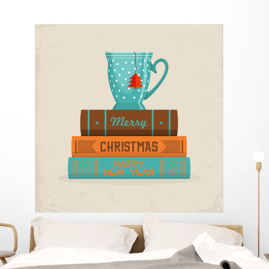 Merry Christmas Greeting Card Wall Decal