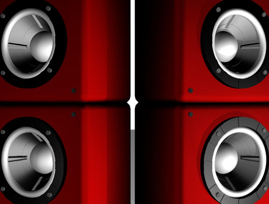 Red Speaker Wall Decal