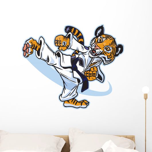Tiger Cub Martial Artist Wall Decal
