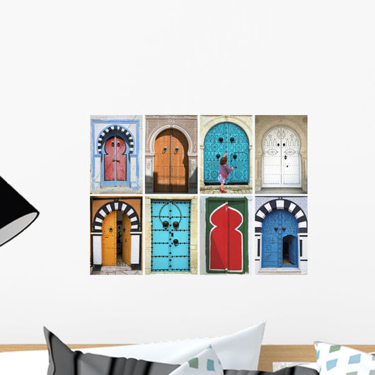 Mosaic Arabic Doors Tunisia Wall Decal