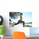 Woman Working out Park Wall Decal