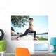 Woman Working out Park Wall Decal