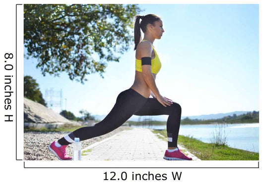 Woman Working out Park Wall Decal
