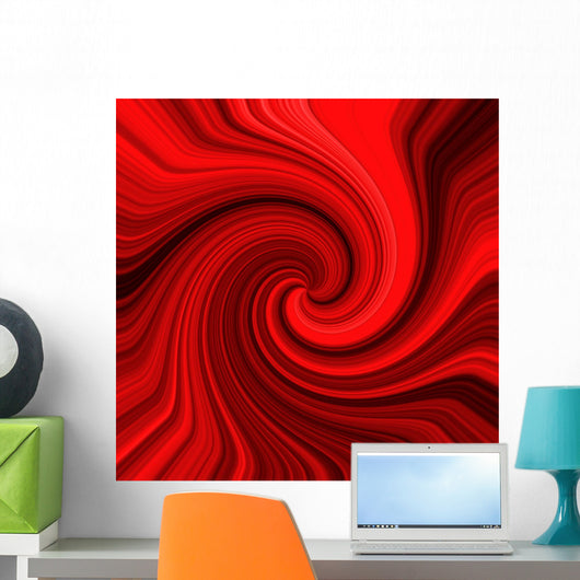 Abstract Red Wall Decal