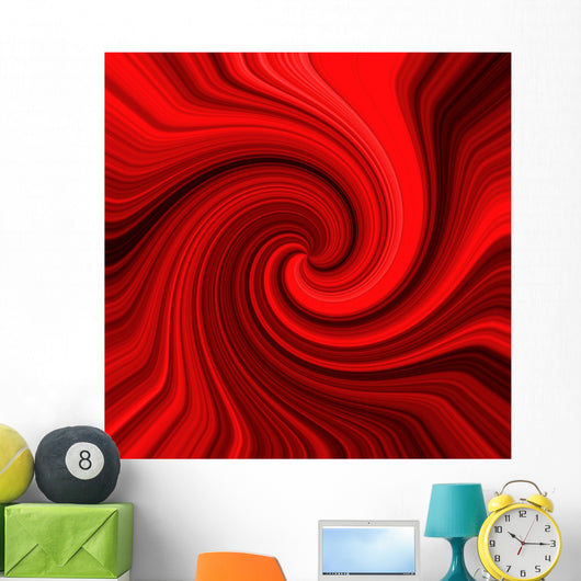 Abstract Red Wall Decal