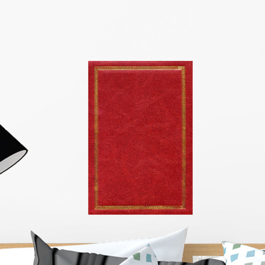 Old Red Leather Texture Wall Decal