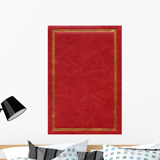 Old Red Leather Texture Wall Decal