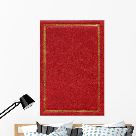 Old Red Leather Texture Wall Decal