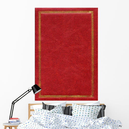 Old Red Leather Texture Wall Decal