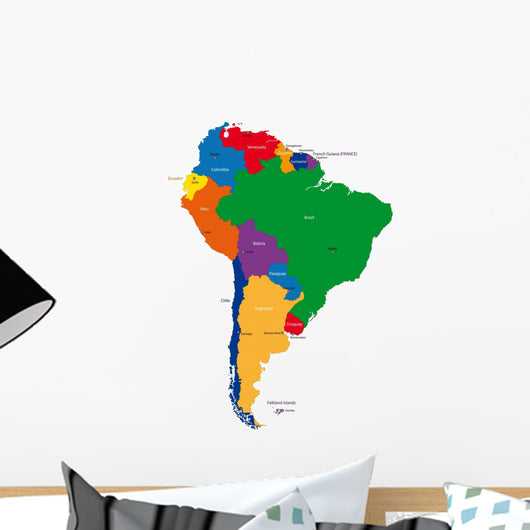 South America Map Wall Decal