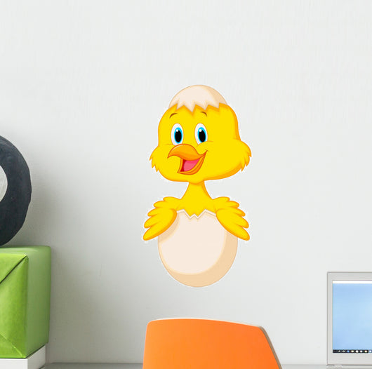 Cracked Egg with Cute Wall Decal