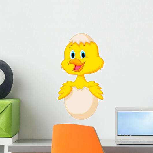 Cracked Egg with Cute Wall Decal