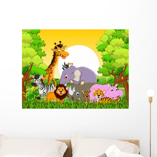 Cute Animal Wildlife with Wall Decal