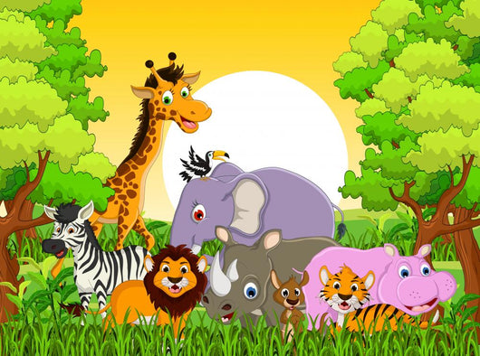 Cute Animal Wildlife with Wall Decal
