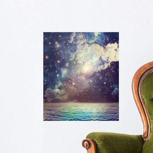 Sea Starry Night Wall Decal