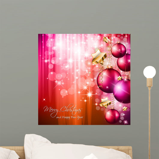 2014 Christmas Colorful Wall Decal Design 1