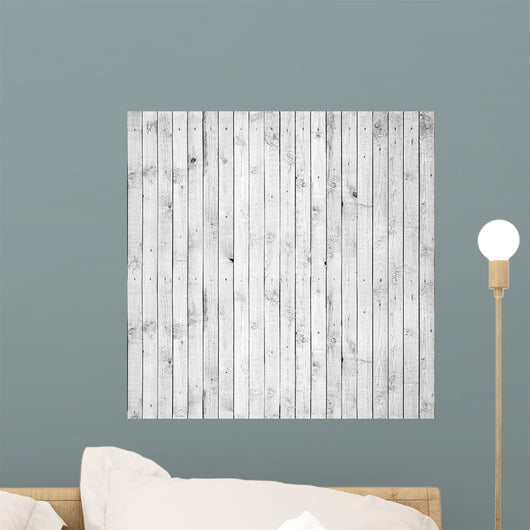 Seamless Texture White Wooden Wall Decal