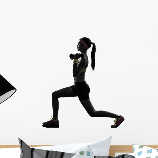 Woman Exercising Fitness Workout Wall Decal