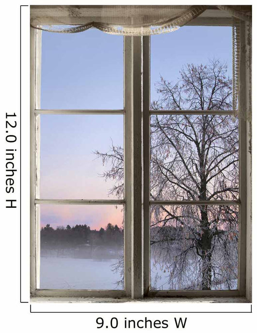 Winter Sunset Viewed through Wall Decal