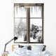Winter Landscape Viewed through Wall Decal