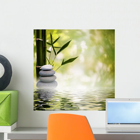 Abstract Zen Spa Bamboo Wall Decal