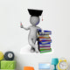 Student with Diploma Shows Wall Decal
