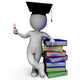 Student with Diploma Shows Wall Decal