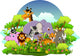 Vector Illustration of Cute Animal Wildlife