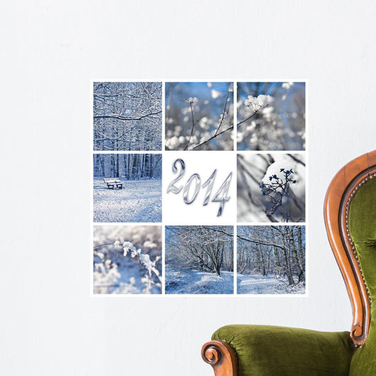 2014, collage paysages neige