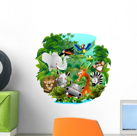 Wild Animals in the Jungle Wall Decal