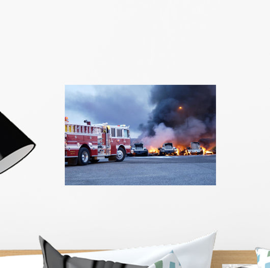 Truck Fire Wall Mural