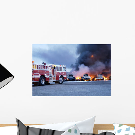 Truck Fire Wall Mural
