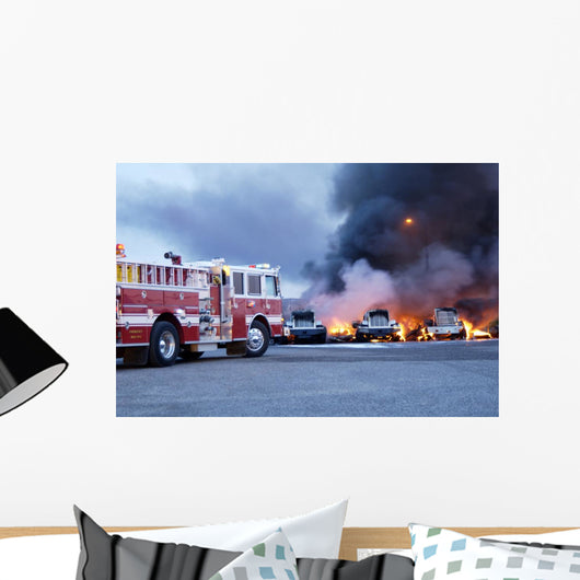 Truck Fire Wall Mural