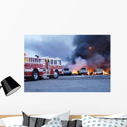 Truck Fire Wall Mural