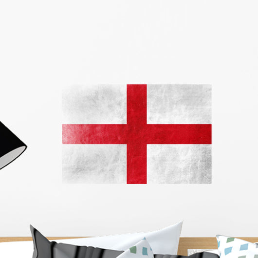 England Flag painted on leather texture