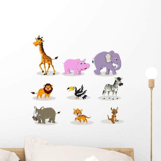 Vector Illustration of Cute Animal Wildlife Collection