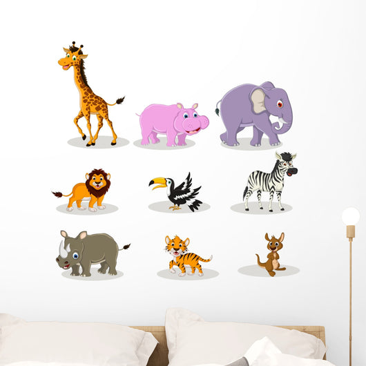 Vector Illustration of Cute Animal Wildlife Collection