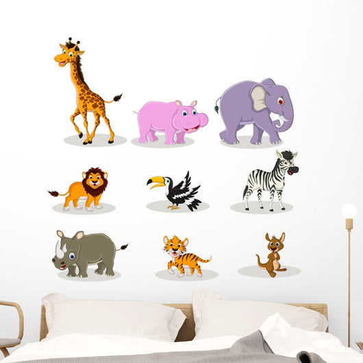 Vector Illustration of Cute Animal Wildlife Collection