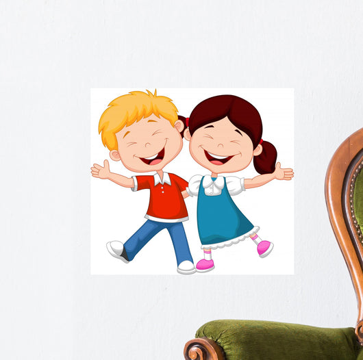 Happy children cartoon